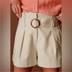 Sezane Rome Shorts in Ecru Size 42